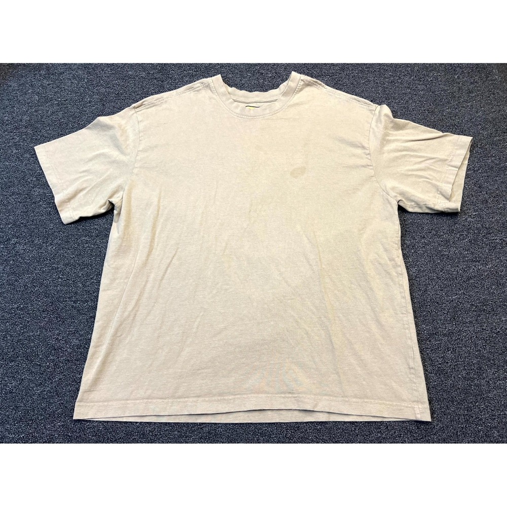 RGSTR Relaxed Boxy Fit T-Shirt Mens XL Tan Beige Cotton Crew Neck Everyday Wear